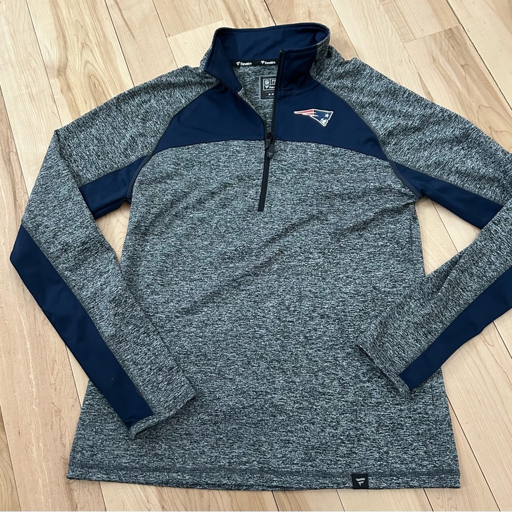 Fanatics Navy and Gray Quarter-Zip Pullover